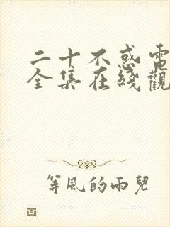 二十不惑电视剧全集在线观看免费