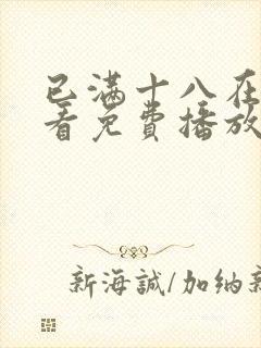 已满十八在线观看免费播放电视剧国封面