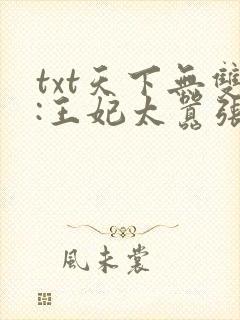 txt天下无双:王妃太嚣张下载