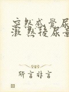 突然感觉尿道刺激 然后尿意很频繁