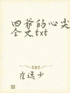 四爷的心尖宠妃全文txt封面