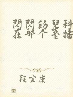 闪闪的儿科医生在哪个台播出封面