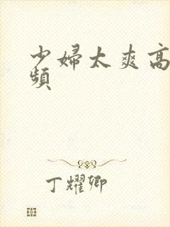 少妇太爽高清视频