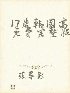 17岁韩国高清免费完整版