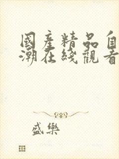 国产精品自产高潮在线观看封面