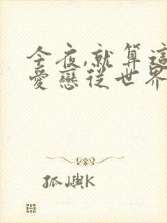 今夜,就算这份爱恋从世界上消失免费观看