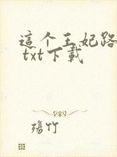 这个王妃路子野 txt下载