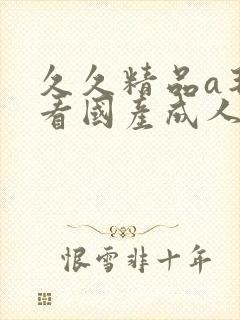 久久精品a毛片看国产成人