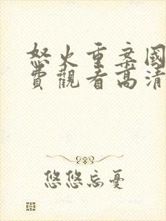 怒火重案国语免费观看高清