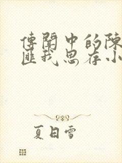 传闻中的陈芊芊匪我思存小说