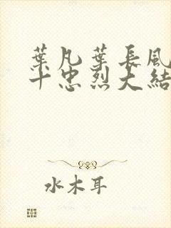 叶凡叶长风一门十忠烈大结局