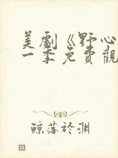 美剧《野心》第一季免费观看