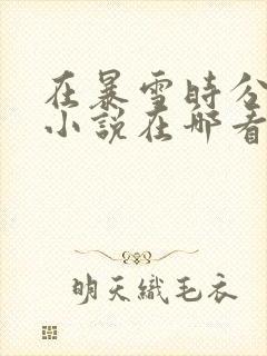 在暴雪时分原著小说在哪看