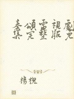 秦颂电视剧40集完整版免费观看