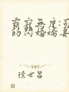 霸宠无度:司少的闪婚娇妻