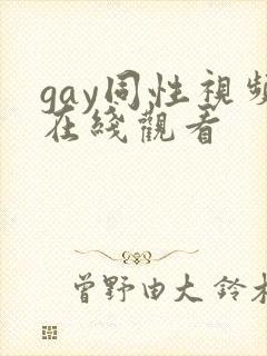 gay同性视频在线观看