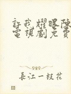 许我耀眼陈伟霆电视剧免费观看封面