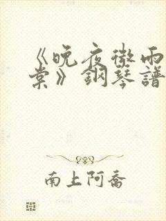 《晚夜微雨问海棠》钢琴谱