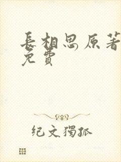 长相思原著小说免费封面