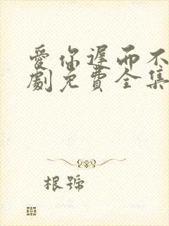 爱你迟而不晚短剧免费全集免费播放