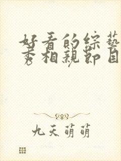 好看的综艺真人秀相亲节目