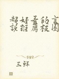 超好看的言情小说推荐校园