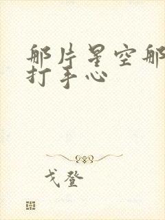 那片星空那片海打手心