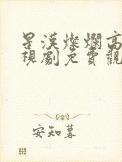 星汉灿烂高清电视剧免费观看完整版