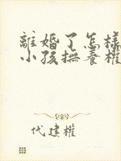 离婚了怎样争夺小孩抚养权封面