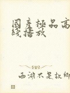 国产极品高清在线播放