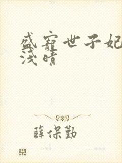 盛宠世子妃 苏浅晴