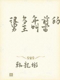 很多年前的小说男主叫雷