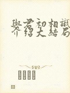 与君初相识剧情介绍大结局