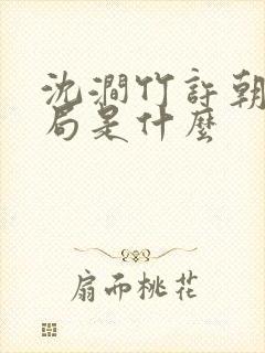 沈涧竹许朝绯结局是什么封面