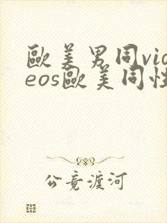 欧美男同videos欧美同性