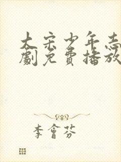 大宋少年志电视剧免费播放