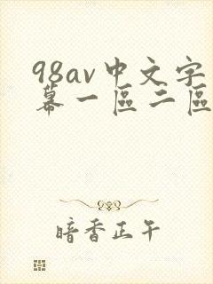 98av中文字幕一区二区三区封面