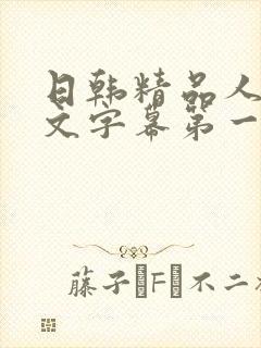 日韩精品人妻中文字幕第一页