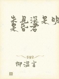 朱见深是明君还是昏君封面