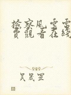 检察风云电影免费观看在线完整版