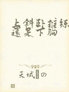 上斜卧推练上胸还是下胸