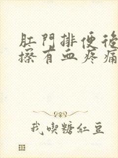 肛门排便后用纸擦有血疼痛感