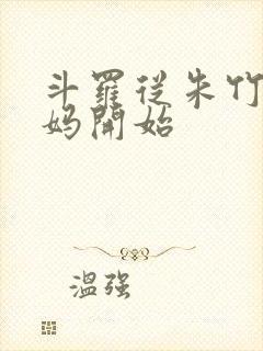 斗罗从朱竹清妈妈开始封面