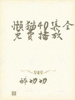 懒猫40集全部免费播放