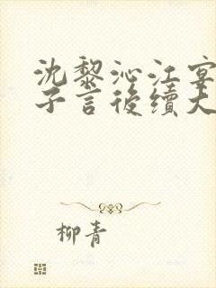 沈黎沁江宴舟陆子言后续大结局