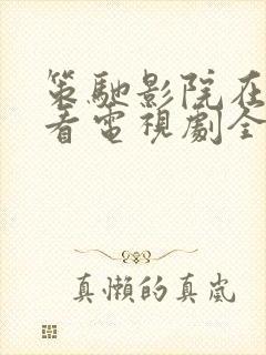 策驰影院在线观看电视剧全集免费