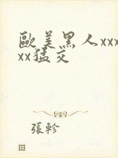 欧美黑人xxxxx猛交封面