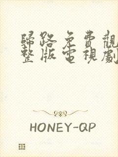 归路免费观看完整版电视剧高清封面