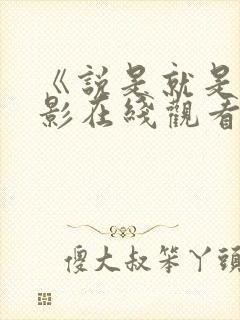 《说是就是》电影在线观看