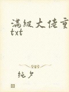 满级大佬重生后txt